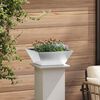 vidaXL Garden Planter Silver 40 x 40 x 15 cm Stainless Steel