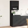vidaXL Kitchen Cabinet Black 60x50x180 cm Engineered Wood