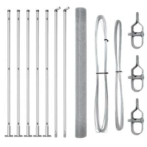 vidaXL Welded Wire Fence with Concrete Base 10 x 1.4 m (W x H)