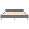 vidaXL Bed Frame without Mattress Dark Grey 180x200cm Super King Fabric