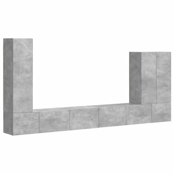 vidaXL Wall-mounted 6 pcs Concrete Grey
