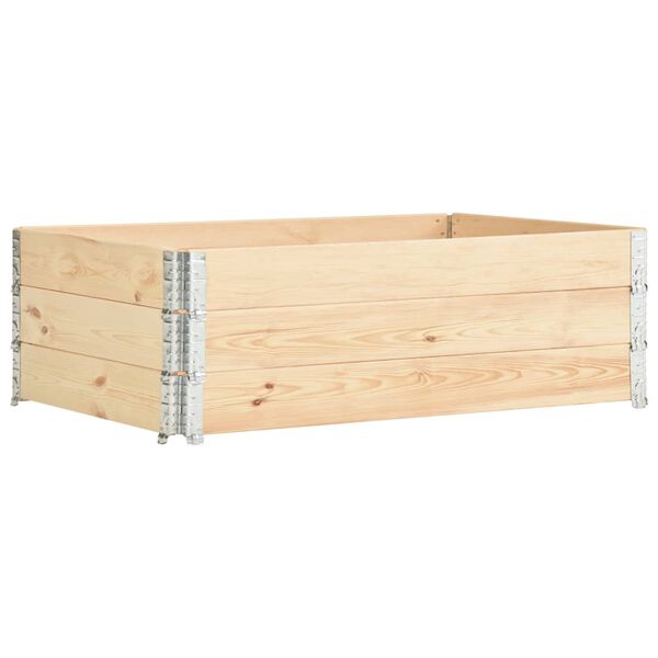 vidaXL Pallet Collars 3 pcs 50x150 cm Solid Pine Wood