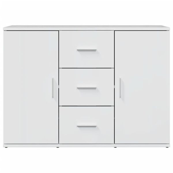 vidaXL Sideboard High Gloss White 90.5x29.5x65 cm Engineered Wood