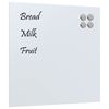 vidaXL Wall-mounted Magnetic Board White 60x60 cm Tempered Glass