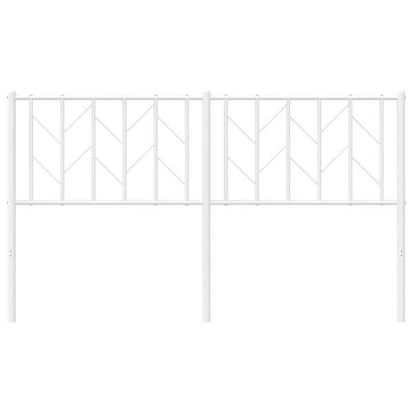 vidaXL Metal Replace Headboard White 150 cm