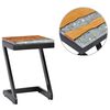 vidaXL Coffee Table 30x30x50 cm Solid Teak Wood and Polyresin