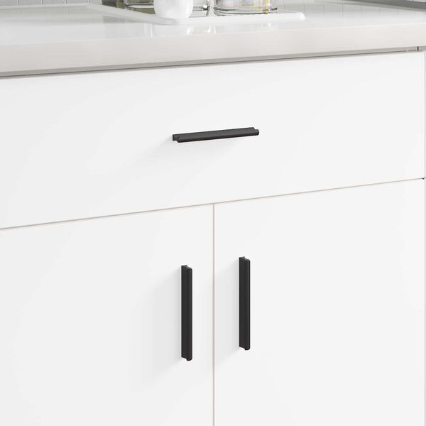 vidaXL Handle 12 pcs Black 106 x 7.4 x 15.5 mm Aluminium