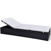vidaXL Sunlounger Poly Rattan Black