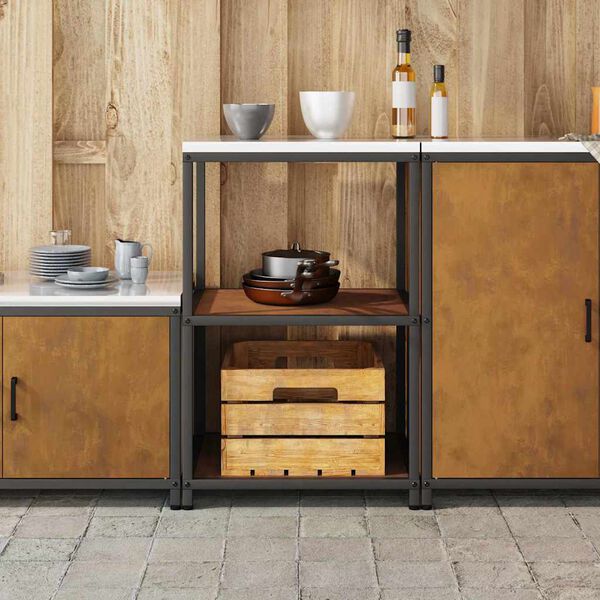 vidaXL Kitchen Storage with Shelf Rusty 60 x 50 x 92 cm Steel