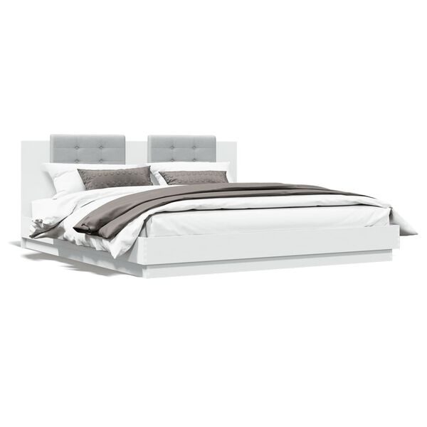 vidaXL Bed Frame without Mattress White 160x200 cm