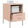 vidaXL Bedside Cabinet Pink 36x39x50.5 cm Steel