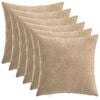 vidaXL Cushion Cover 6 pcs HEERLEN Taupe 40 x 40 cm Chenille Fabric