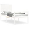 vidaXL Senior Bed without Mattress White Single Solid Wood