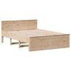 vidaXL Bed Frame without Mattress with Headboard 140x190 cm Solid Wood Pine