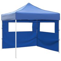 vidaXL Foldable Tent with 2 Walls 3x3 m Blue