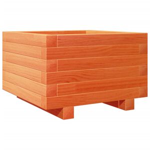 vidaXL Garden Planter Wax Brown 40x40x26,5 cm Solid Wood Pine