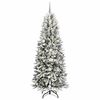 vidaXL Artificial Christmas Tree with 300 LEDs with Stand White 210 cm