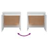 vidaXL Bedside Cabinet White 45x34x44.5 cm Engineered Wood