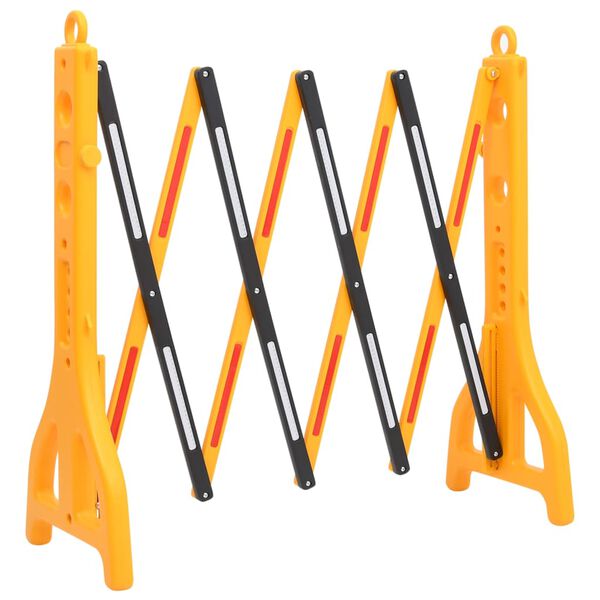 vidaXL Folding Traffic Barrier Yellow and Black 250x38x96 cm