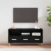vidaXL TV Cabinet Black Oak 102 x 36 x 50 cm Engineered Wood