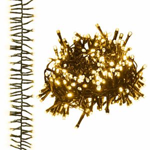 vidaXL LED Cluster String with 400 LEDs Warm White 7.4 m PVC
