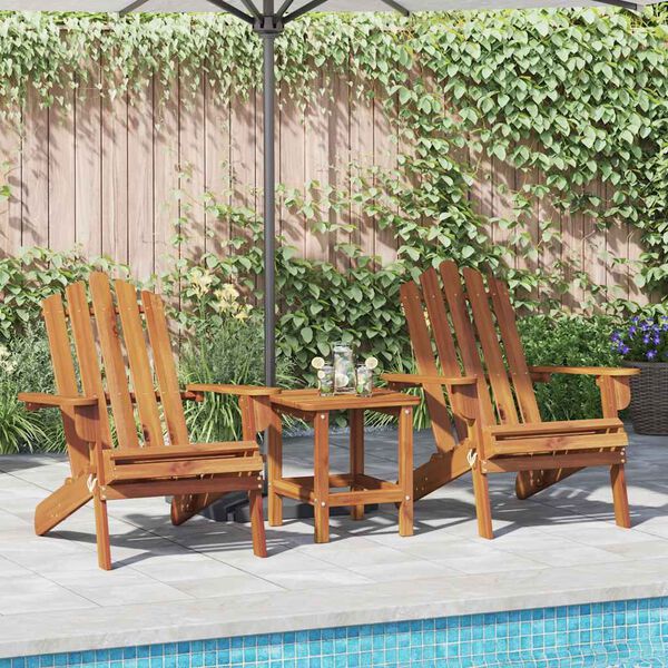 vidaXL Garden Adirondack Chairs 2 pcs Solid Wood Acacia
