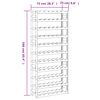 vidaXL Wine Rack for 77 Bottles Black Solid Wood Pine