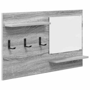 vidaXL Wall-Mounted Coat Rack with Shelf Grey Sonoma 90 x 10 x 50 cm