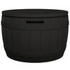 vidaXL 3-in-1 Garden Storage Box Black Polypropylene