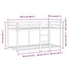 vidaXL Bunk Bed without Mattress Blue 80x200 cm Solid Wood Pine