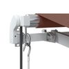 vidaXL Automatic Retractable Awning with LED Brown 500x350 cm