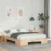 vidaXL Floor Bed Frame with Storage Brown 120 x 200 cm Solid pine wood