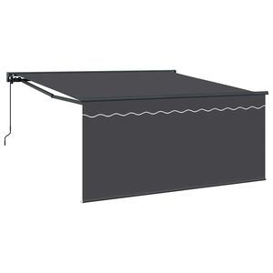 vidaXL Retractable Awning Manual Anthracite 300 x 250 cm
