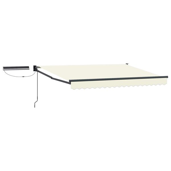 vidaXL Electric Retractable Awning Cream 2.5 x 2 m