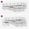 vidaXL Sofa Sets 9 pcs Natural Solid Acacia Wood