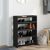 vidaXL Shoe Rack Black 60x25x81 cm Engineered Wood