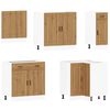 vidaXL 11 Piece Kitchen Cabinet Set Porto Artisan Oak Engineered Wood