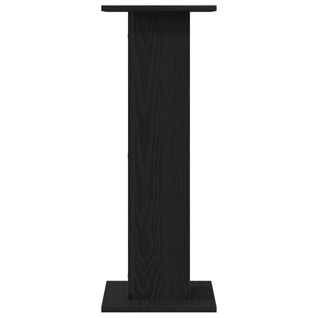 vidaXL Speaker Stands 2 pcs Black oak 30 x 30 x 80 cm Engineered wood