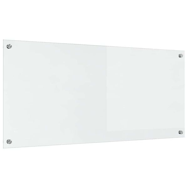 vidaXL Kitchen Backsplash Transparent 110 x 50 x 0.6 cm Tempered Glass