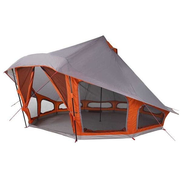 vidaXL Family Tipi Tent Folding Grey and Orange 508 x 470 x 300 cm