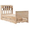 vidaXL Bookcase Bed without Mattress 75x190 cm Small Single Solid Wood Pine