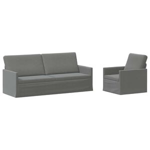 vidaXL Sofa Set 2 pcs Dark Grey Velvet