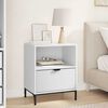 vidaXL Bedside Table with Drawer White 49 x 36 x 61 cm Engineered wood