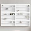 vidaXL Vitrine Cabinet White 100x8.5x75 cm Engineered Wood