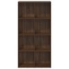 vidaXL Book Cabinet/Sideboard Brown Oak 66x30x130 cm Engineered Wood