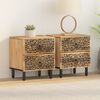 vidaXL Bedside Cabinets 2 pcs 40x33x46 cm Solid Wood Mango