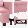 vidaXL Pull out Sofa Bed Single Light pink 90 x 165 x 87 cm Velvet