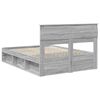 vidaXL Bed Frame Grey Sonoma 140 x 190 cm Solid Pine Wood