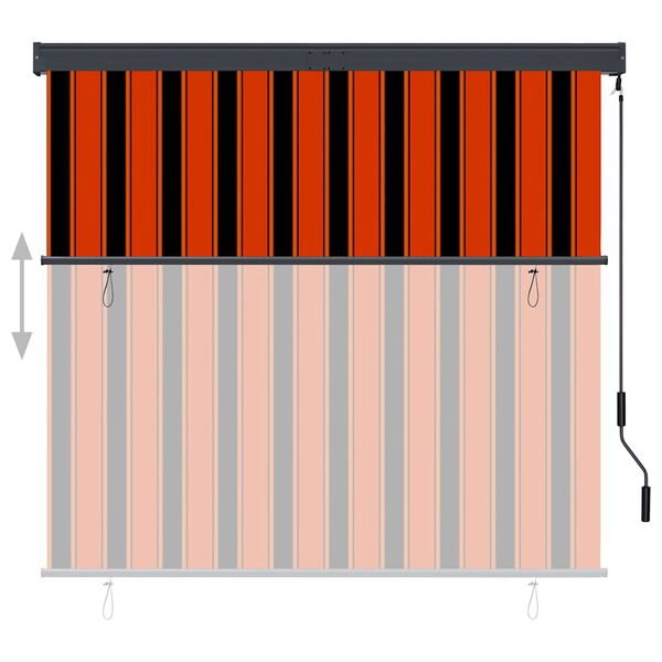 vidaXL Outdoor Roller Blind 160x250 cm Orange and Brown