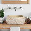 vidaXL Sink Cream 30x30x13 cm Marble